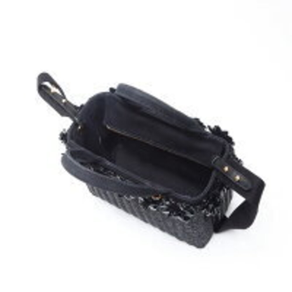 Prada Flower Basket Bag Handbag Black - Picture 13 of 13